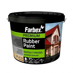 Фарба гумова універсальна чорна TM Farbex 12кг