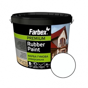 Фарба гумова Універсальна біла, ТМ Farbex - 12 кг